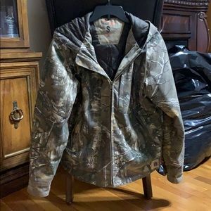 Real tree printed winter coat